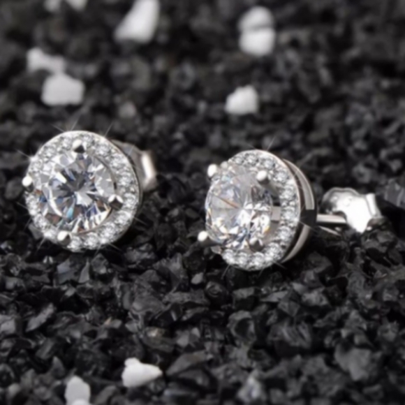 CRYSTAL STUDS .925 - Picture 3 of 4